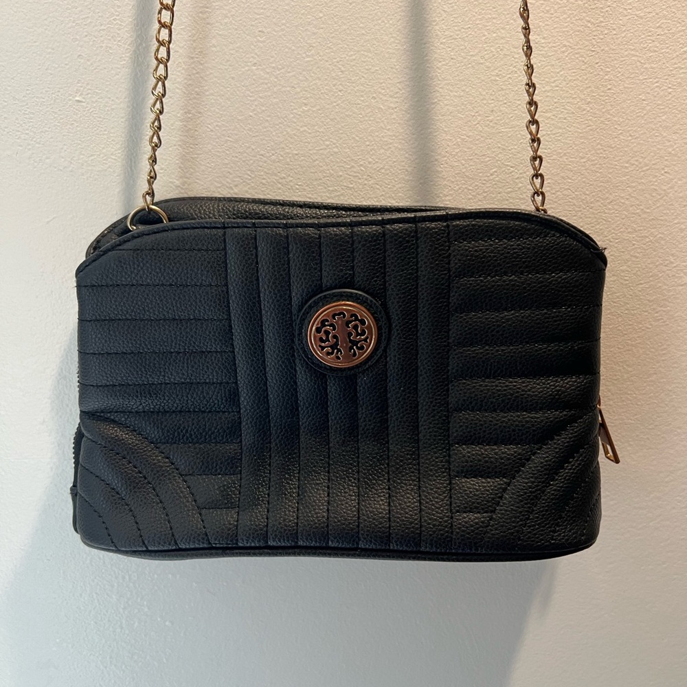 Black Quilted Chain Shoulder Bag